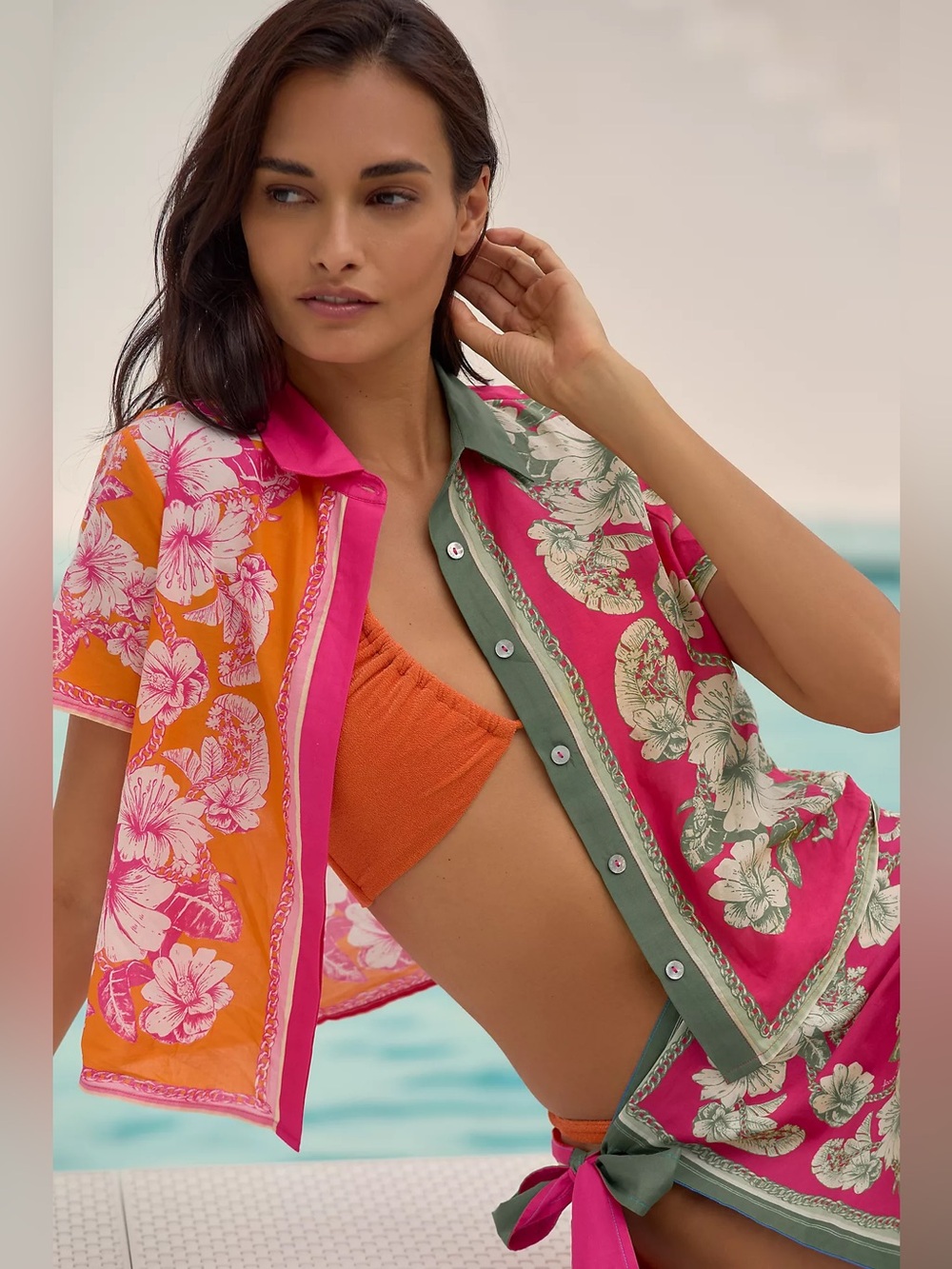 FARM Rio FLORAL ELEGANCE MIXED
SCARVES SHIRT - Picture 4 of 8